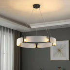 Parallel Modern Minimalist Ring Glass Chandelier