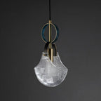 Lustra Pendant Light Glass Brass Teal