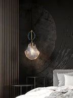 Lustra Pendant Light Glass Brass Teal
