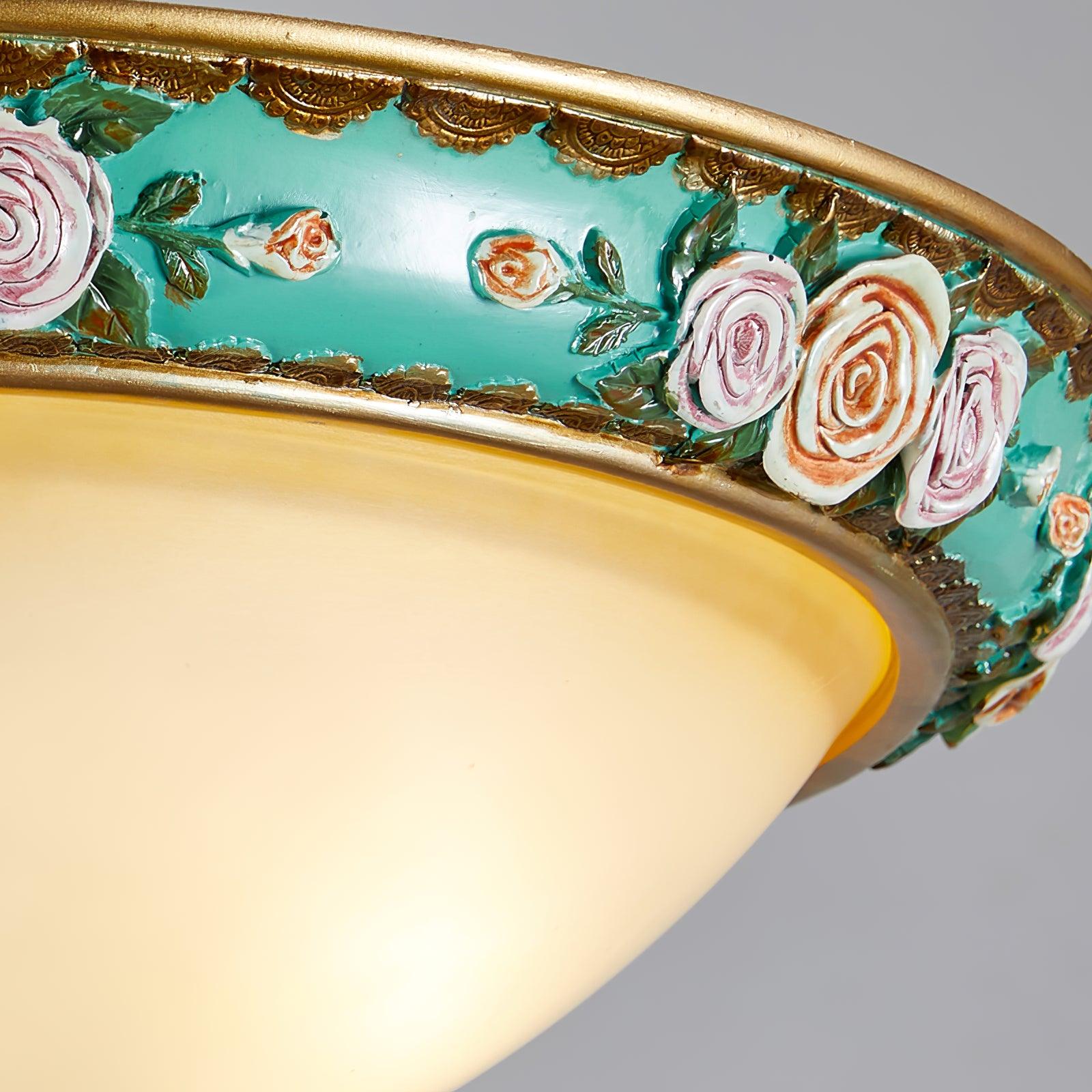 Viraearae Pastoral Bowl Resin Glass Ceiling Light