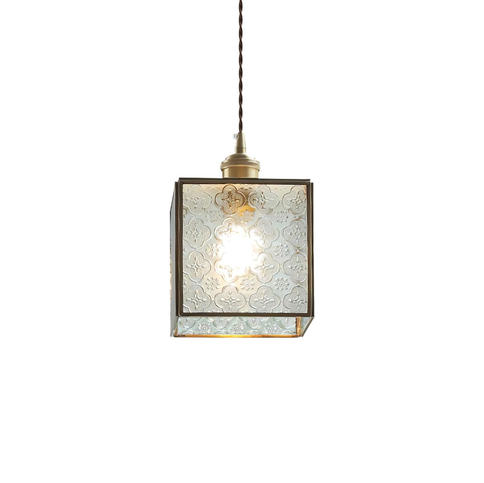 Elarace Brass & Glass Elegant Pendant Lamp