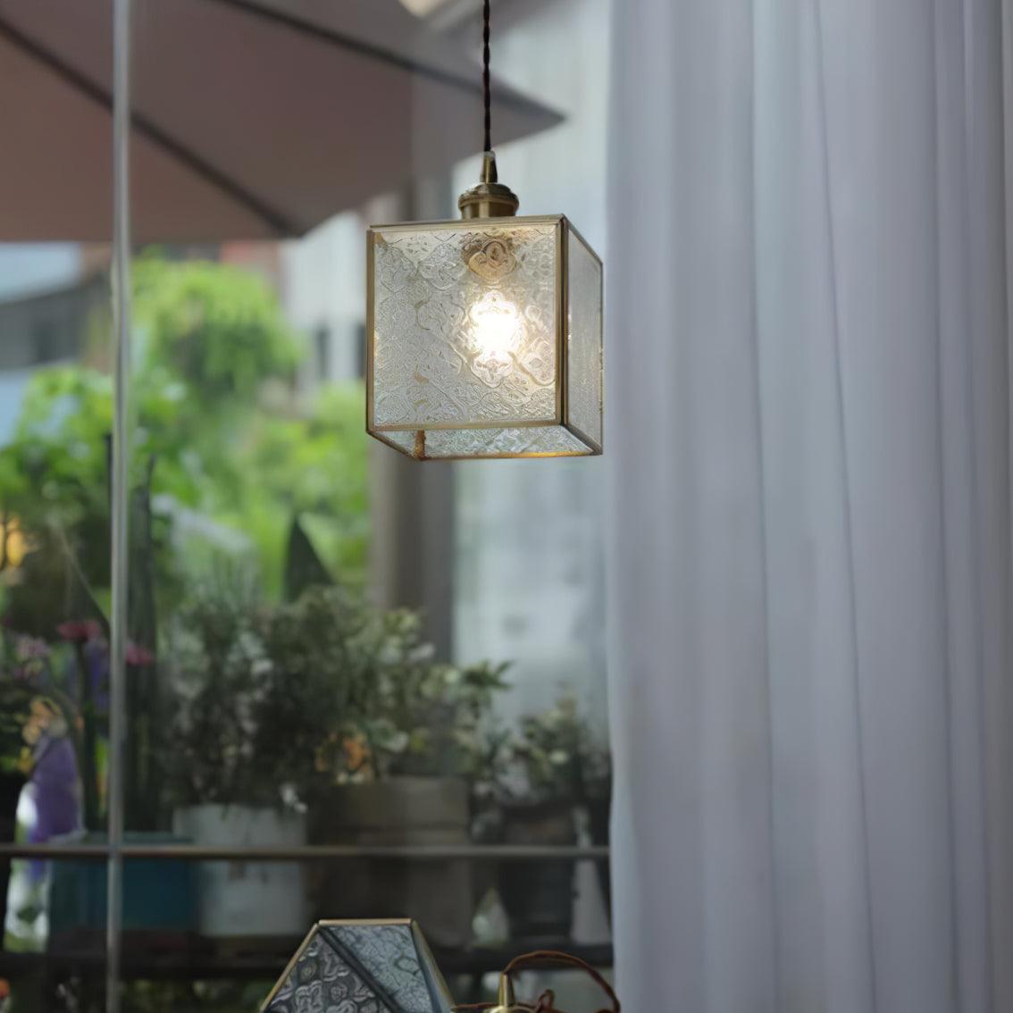 Elarace Brass & Glass Elegant Pendant Lamp