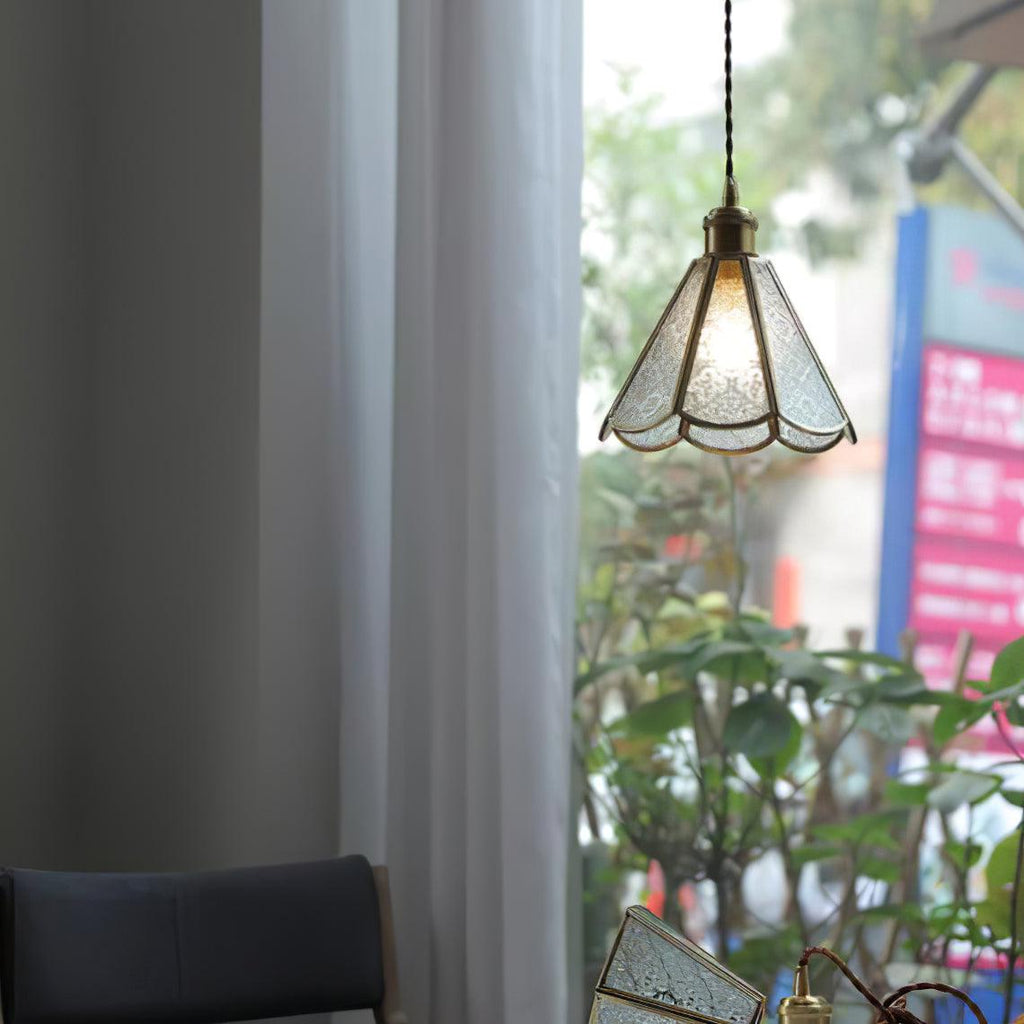 Elarace Brass & Glass Elegant Pendant Lamp