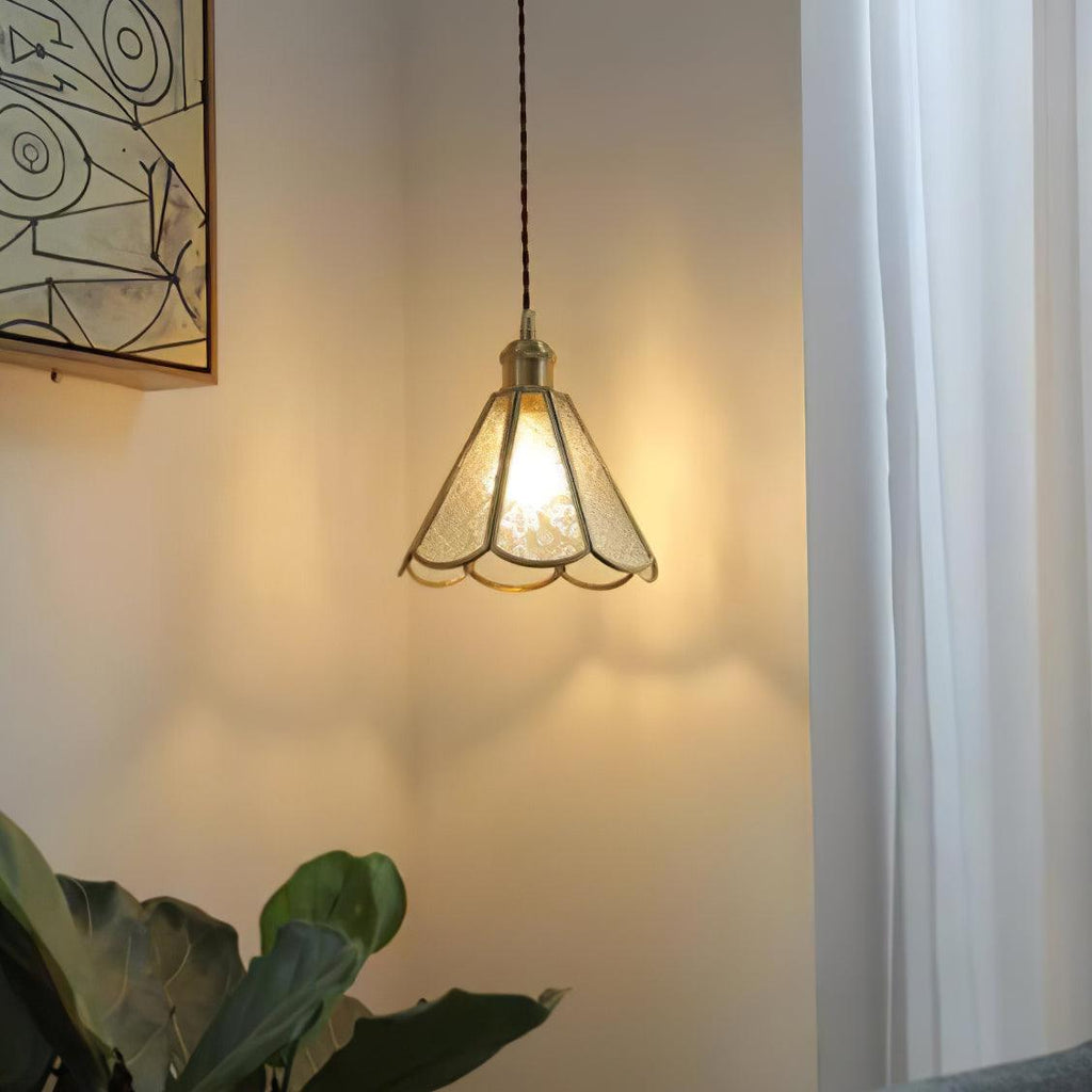Elarace Brass & Glass Elegant Pendant Lamp