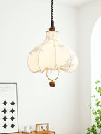 Lustra Pendant Lamp Pear Fabric Lantern for Living Room