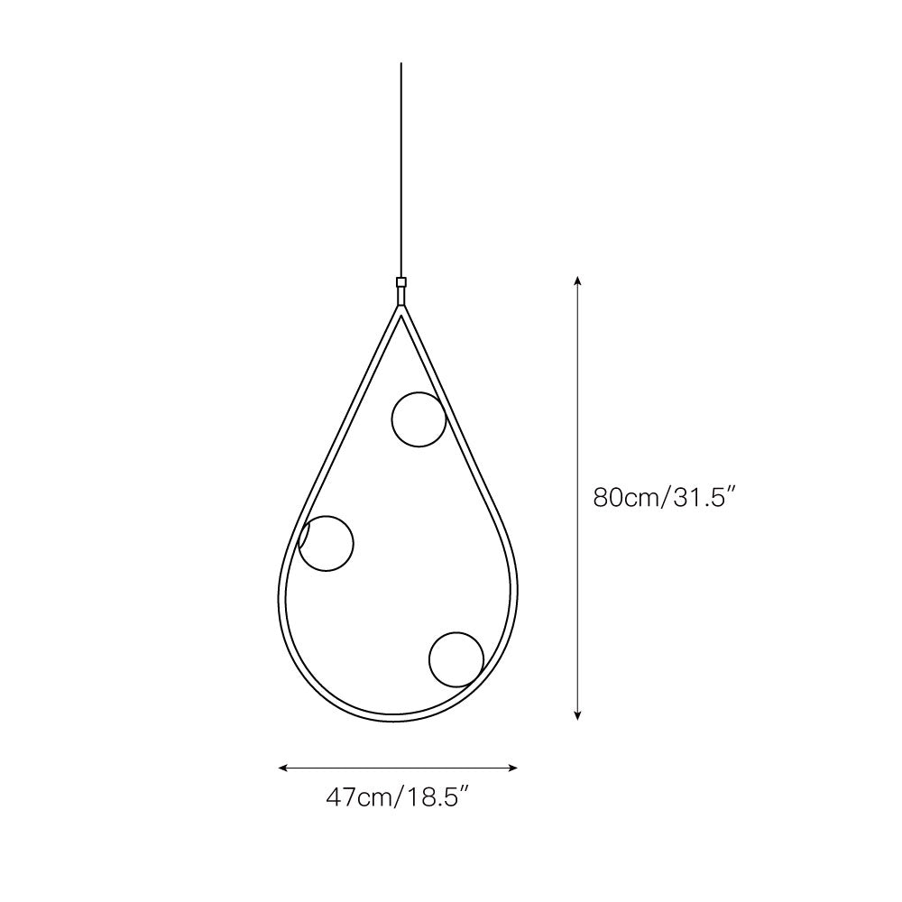 Ertheion Modern Minimalist Pearls Brass Glass Pendant Lamp