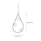 Ertheion Modern Minimalist Pearls Brass Glass Pendant Lamp