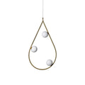 Ertheion Modern Minimalist Pearls Brass Glass Pendant Lamp