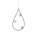 Ertheion Modern Minimalist Pearls Brass Glass Pendant Lamp