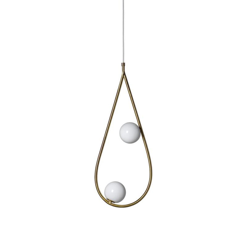 Ertheion Modern Minimalist Pearls Brass Glass Pendant Lamp