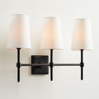 Vicarara Vintage Industrial Brass Fabric Wall Lamp