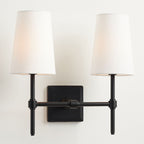 Vicarara Vintage Industrial Brass Fabric Wall Lamp
