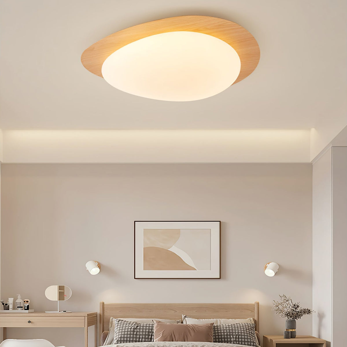 Muto Pebble Walnut Ceiling Light - image 3