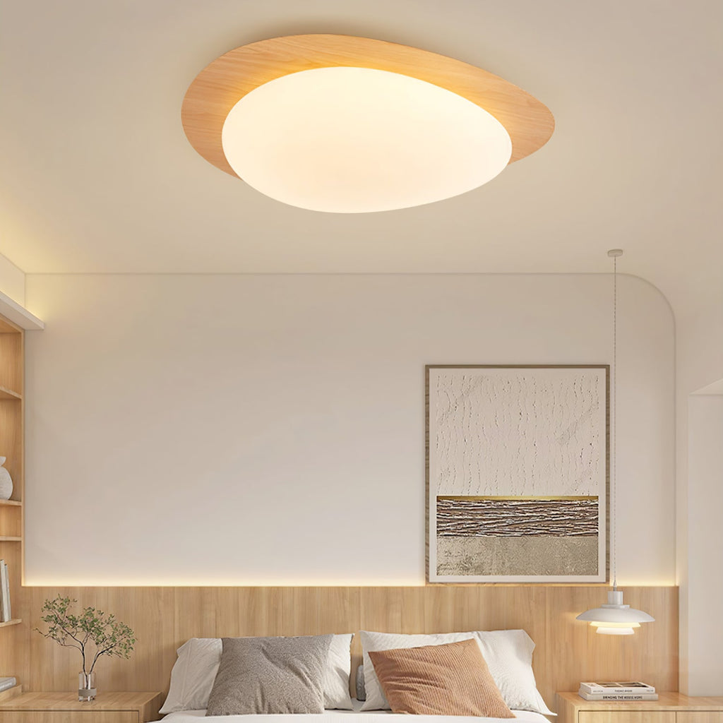 Muto Pebble Walnut Ceiling Light - image 2