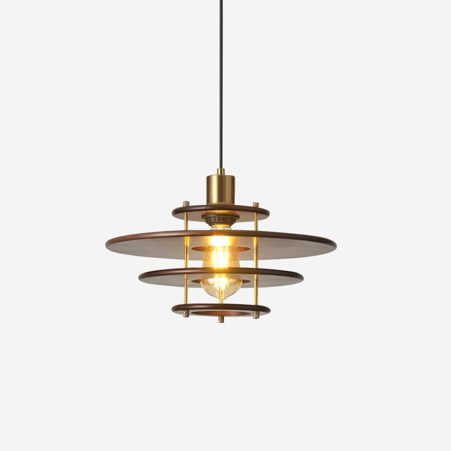 Pendel Pendant Lamp Layered Wood Brass Modern