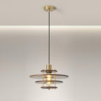 Pendel Pendant Lamp Layered Wood Brass Modern