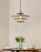 Pendel Pendant Lamp Layered Wood Brass Modern