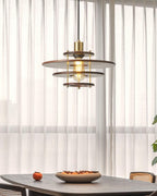 Pendel Pendant Lamp Layered Wood Brass Modern