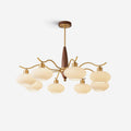 Cavien Brass and Walnut Chandelier