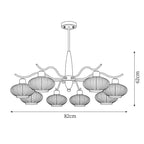Cavien Brass and Walnut Chandelier