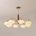 Cavien Brass and Walnut Chandelier