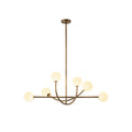 Ilvelia Modern Minimalist Brass Glass Chandelier