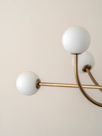 Ilvelia Modern Minimalist Brass Glass Chandelier