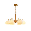 Elmiror Premium Nordic Art Wood Glass Chandelier