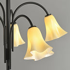 Aurora Chandelier Blossom Petal Glass Arms