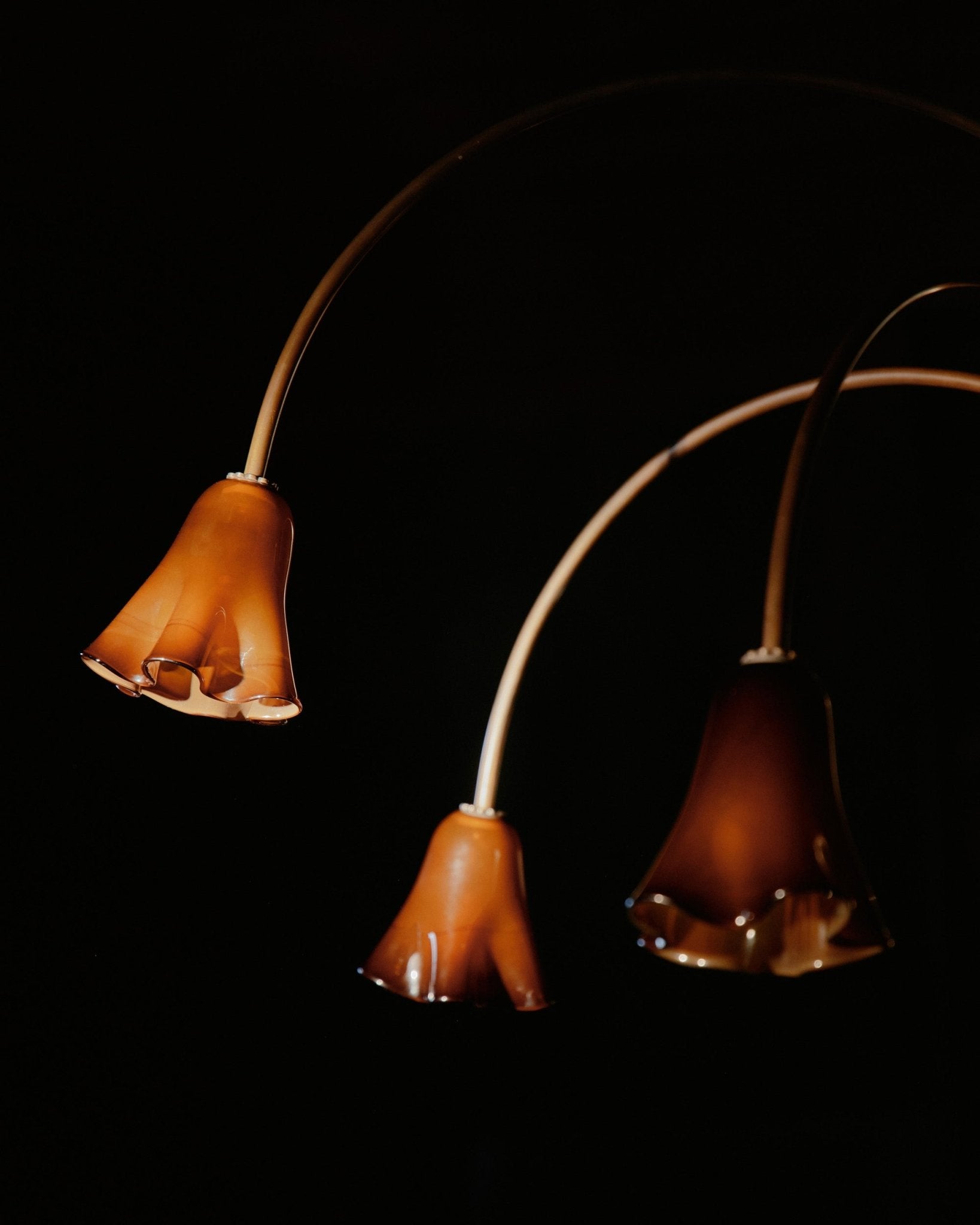 Aurora Chandelier Blossom Petal Glass Arms