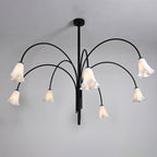 Aurora Chandelier Blossom Petal Glass Arms