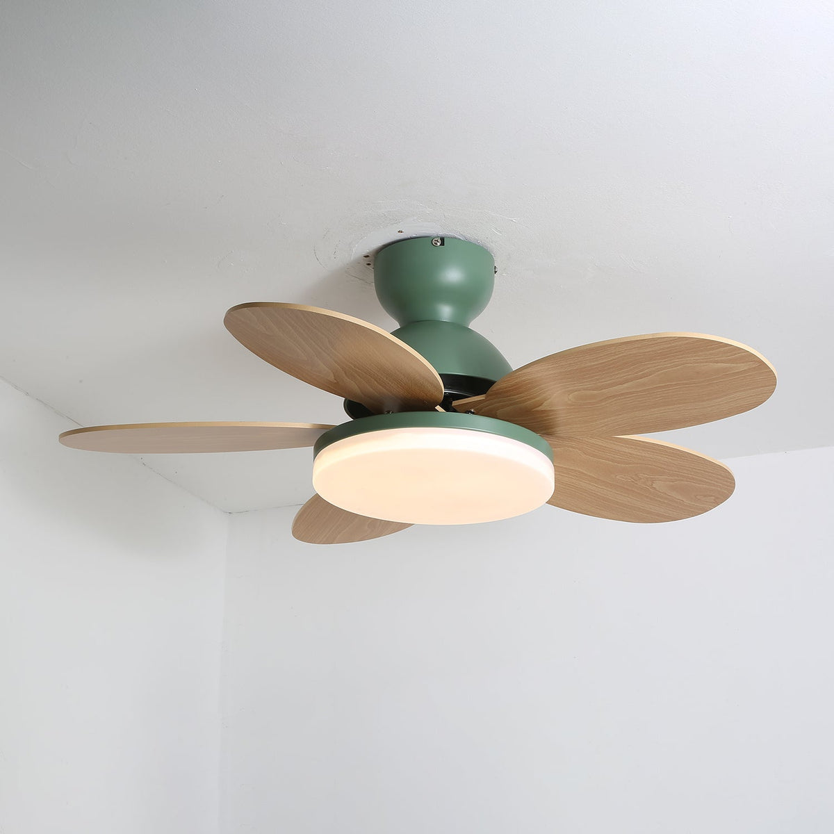 Liora Colorful Wooden Kids Ceiling Fan Light