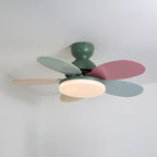 Liora Colorful Wooden Kids Ceiling Fan Light