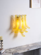 Aurora Wall Light Petal Shaped Glass Vintage Artistic