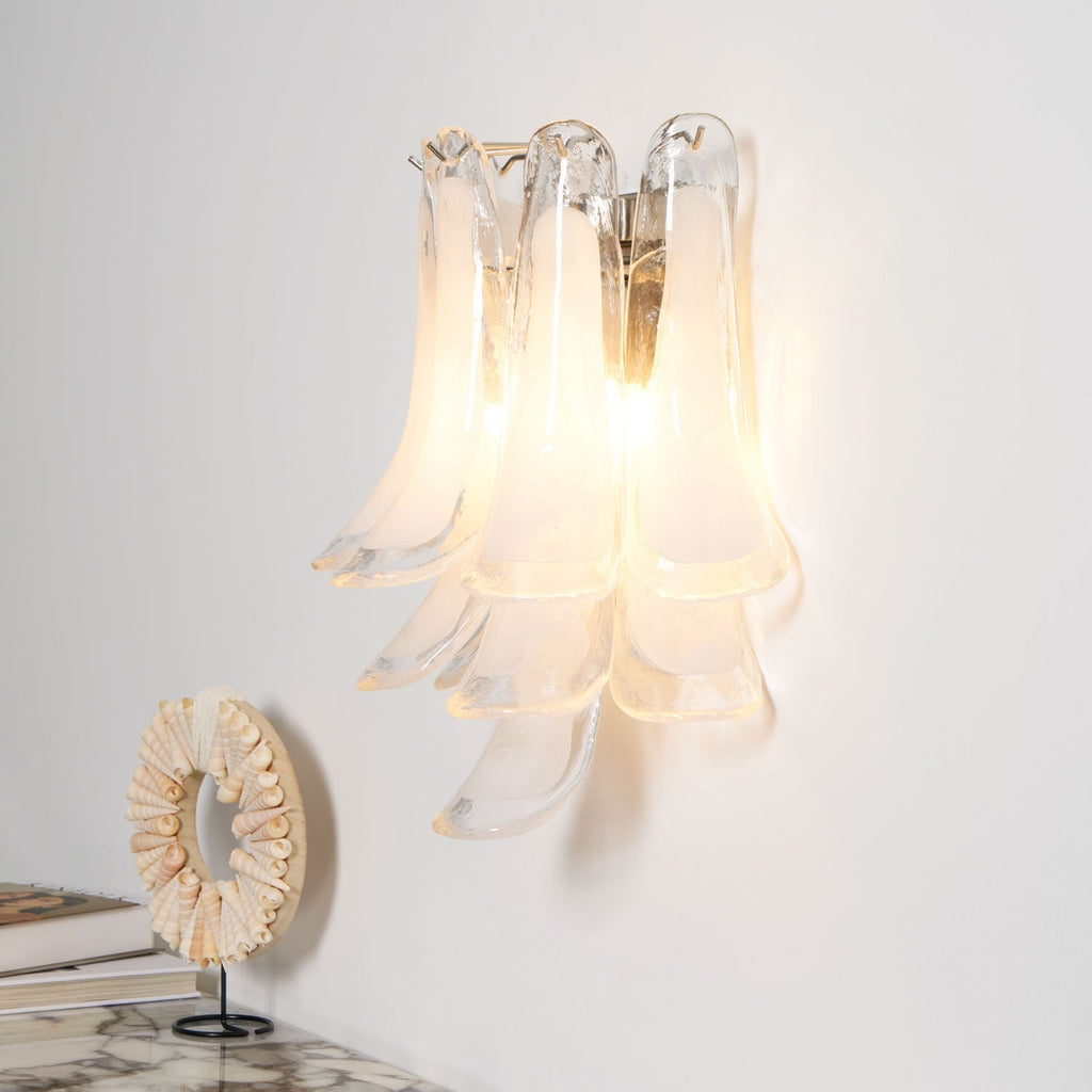 Aurora Wall Light Petal Shaped Glass Vintage Artistic
