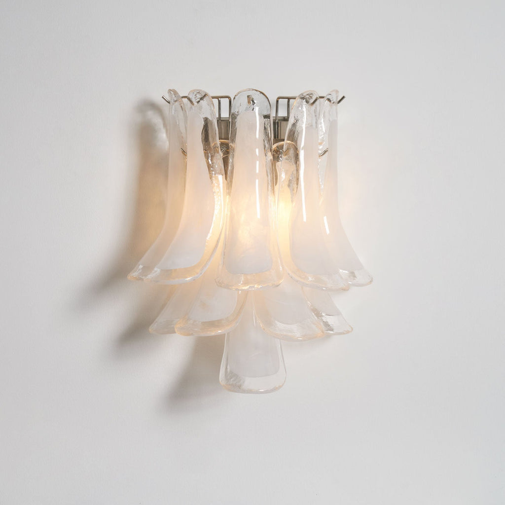 Aurora Wall Light Petal Shaped Glass Vintage Artistic