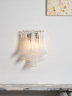 Aurora Wall Light Petal Shaped Glass Vintage Artistic