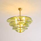 Aurora Chandelier Gold Murano Glass Petal Luxury