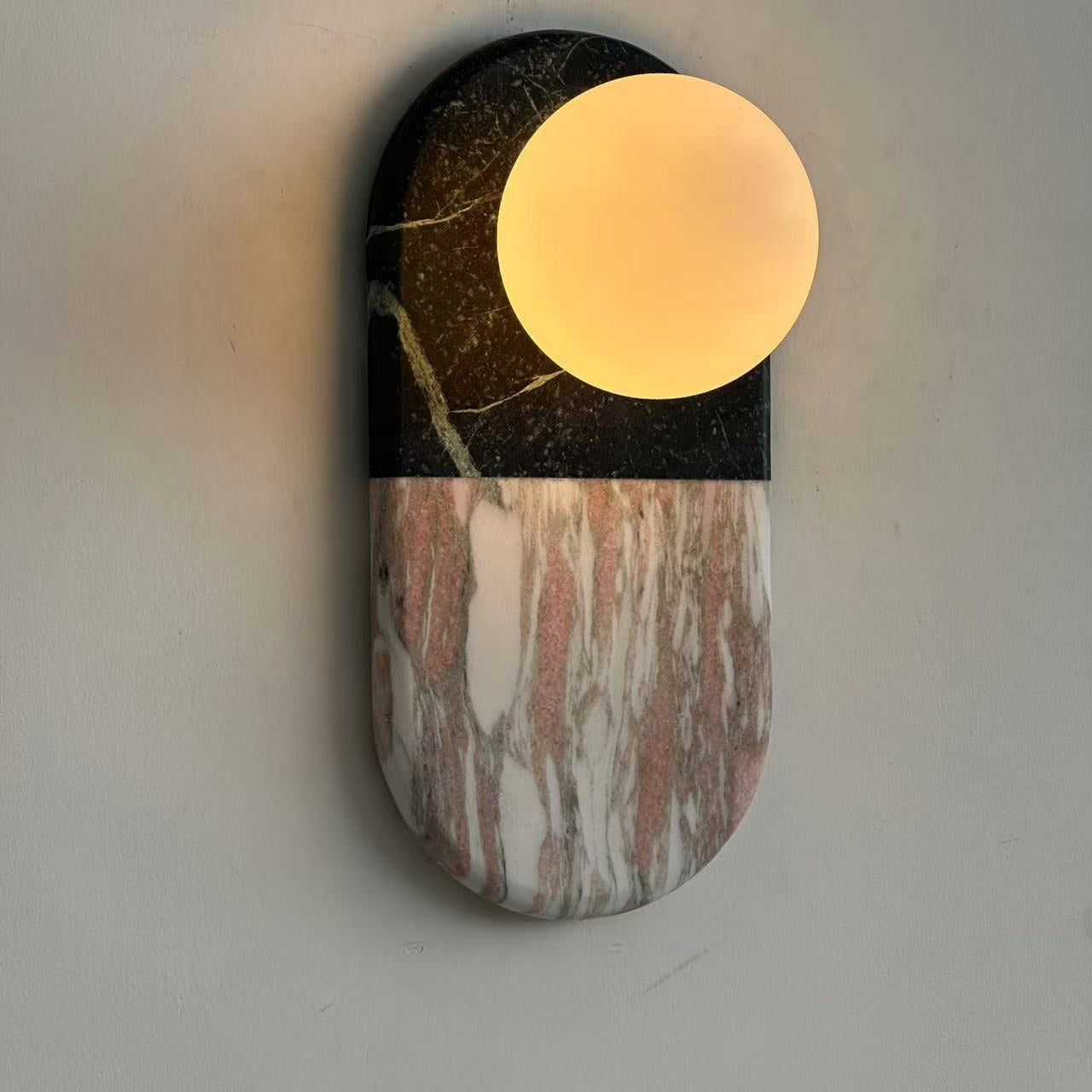 Alvynan Modern Minimalist Marble Sconce Wall Lamp