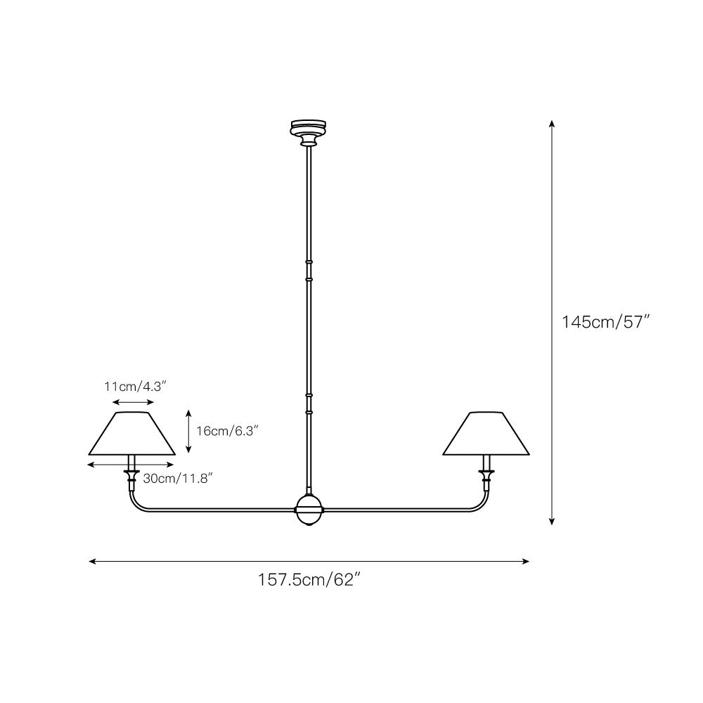 Silva Modern Linear LED Chandelier Living Room Bedroom