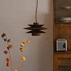 Muto Mid Century Walnut Pendant Light