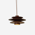Muto Mid Century Walnut Pendant Light