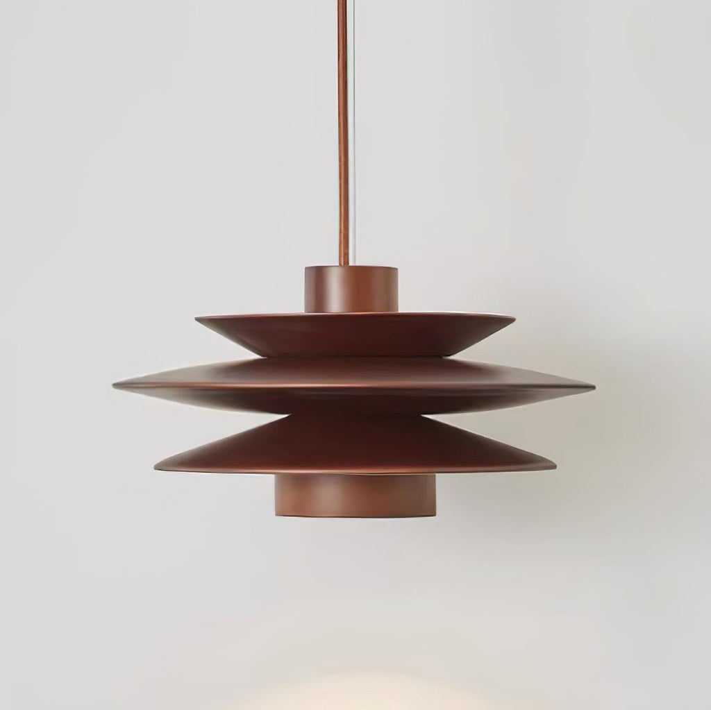 Muto Mid Century Walnut Pendant Light