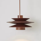Muto Mid Century Walnut Pendant Light