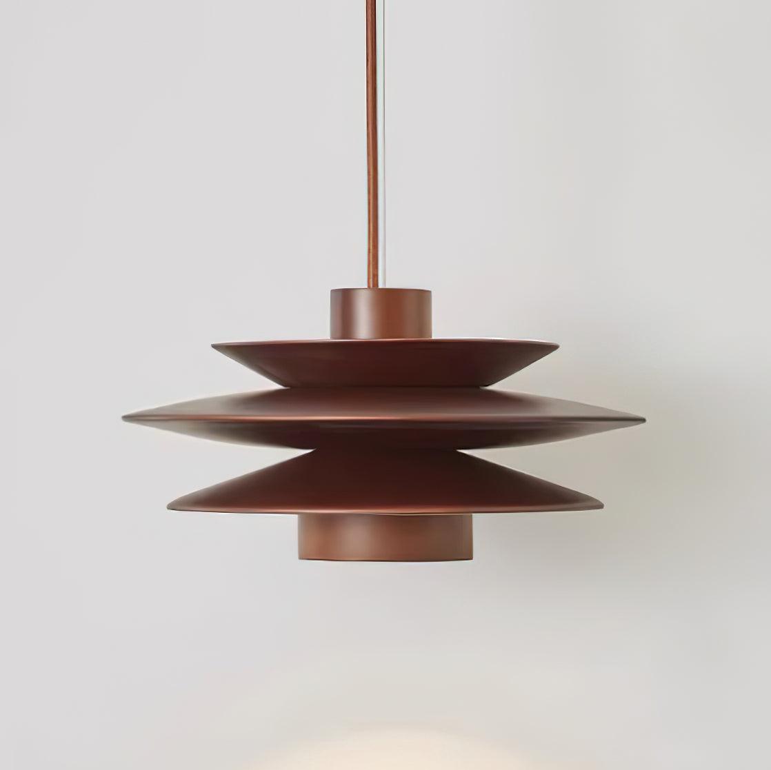 Muto Mid Century Walnut Pendant Light