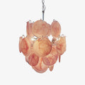 Aurora Chandelier Pink Murano Glass Disc Vintage Charm