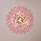 Aurora Chandelier Pink Murano Glass Layered Glam