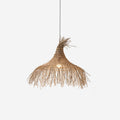 Pendant Light Handwoven Rattan Shade Frame Bohemian Natural