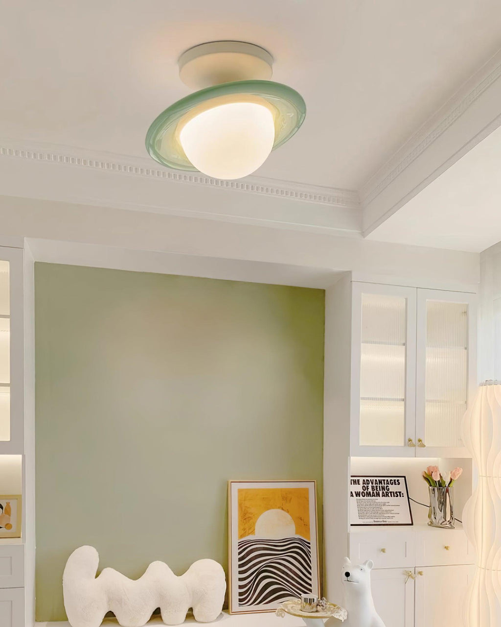 Ceiling Light Playful Planet Shape Soft Glow Whimsical Modern