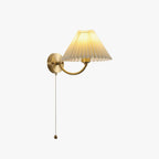 Abbotswell Elegance Pleated Brass Fabric Wall Lamp